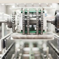 Close up of machinery in factory